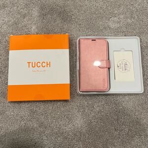 NWB Tucch Take the World Phone Case for iPhone 15‎ 6.1 Inch Pink Leather